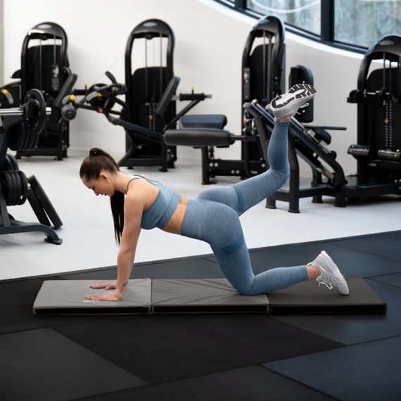 Мат гимнастический жесткий Gymtek 5см серый | Зображення 2