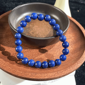 Браслет з каменю лазурит 10мм Без бренду 2294485487411