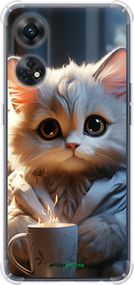 Чохол на Oppo Reno8 T Білий кіт "5646sp-2969-2448"