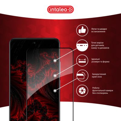 Стекло защитное Intaleo Full Glue Oppo A3 5G Black (1283126598760) | Зображення 2
