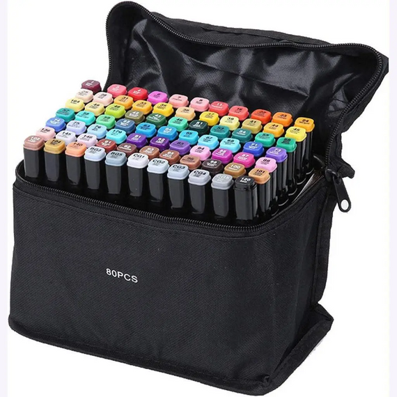 Набір маркерів Touch Raven, Двосторонні фломастери 80 шт   знижка | Зображення 1