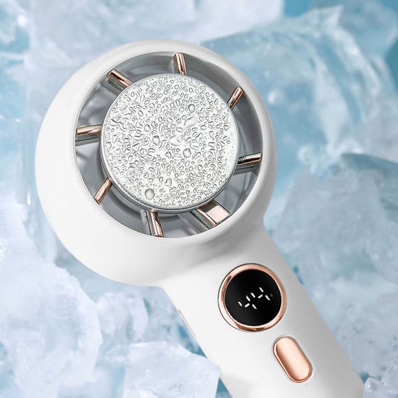 Портативний вентилятор YL007 with Display з підставкою для телефону 2000mAh White | Зображення 4