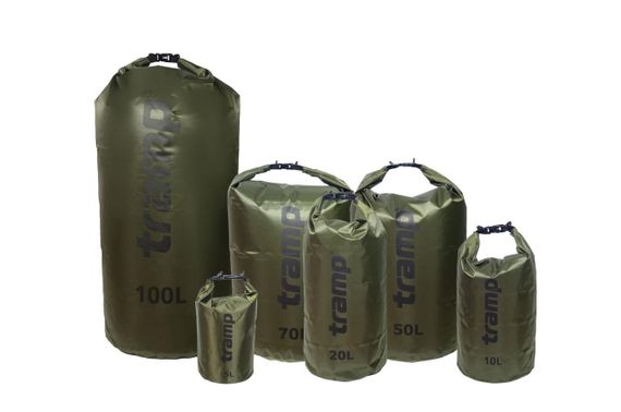 Гермомешок Tramp PVC Diamond Rip-Stop оливковый 15л | Зображення 1