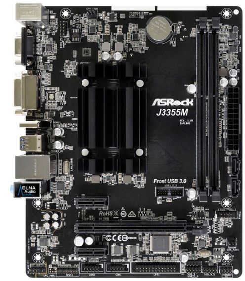 Материнская плата ASRock J3355M CPU Celeron J3355 (2.5 GHz)DC 2xDDR3 HDMI-VGA mATX (J3355M)