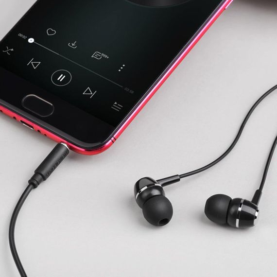 Навушники BOROFONE BM36 Acura Universal earphones with mic Black | Зображення 3