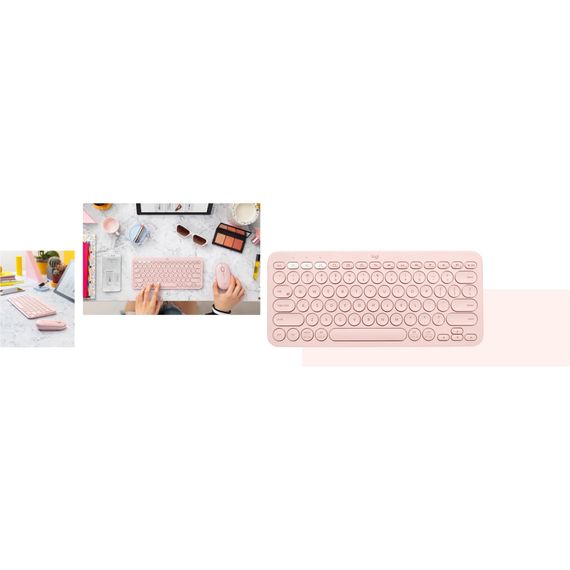 Клавіатура Logitech K380s Multi-Device Bluetooth UA Rose (920-011853) | Зображення 5