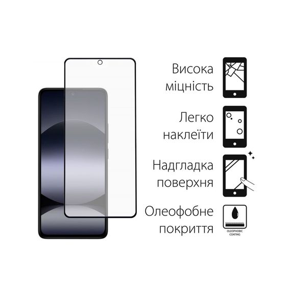 Чохол до мобільного телефона Dengos Kit Xiaomi Redmi Note 14 case Matte + glass (Black) (DG-KM-127) | Зображення 2