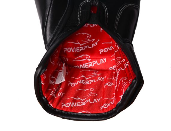 Боксерські рукавиці PowerPlay 3014 Indiana Чорні (натуральна шкіра) 14 унцій | Зображення 2
