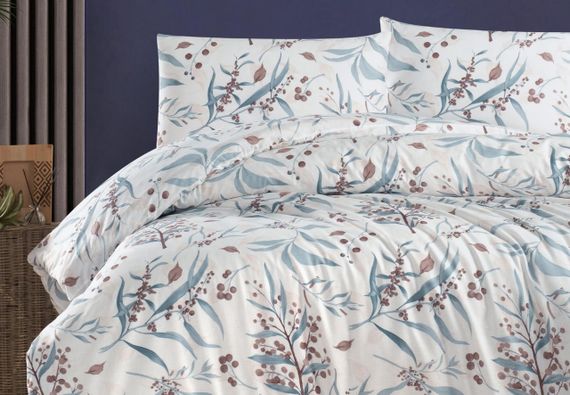 Постільна білизна First Choice Homesko Ranforce 200 х 220 см Tegan Mink