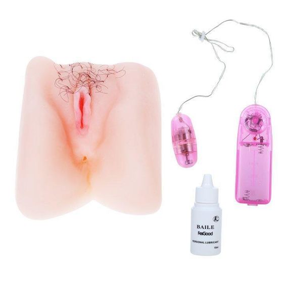 Мастурбатор Вагіна і анус з вібрацією BM-009026 Sex Aura | Зображення 4