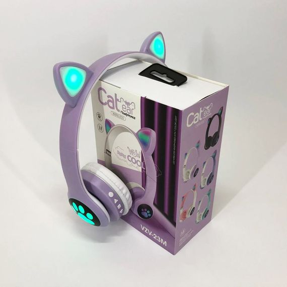 Детские наушники котик Cat VZV 23M / Беспроводные наушники cat ear / Наушники детские QX-616 с ушками | Зображення 7