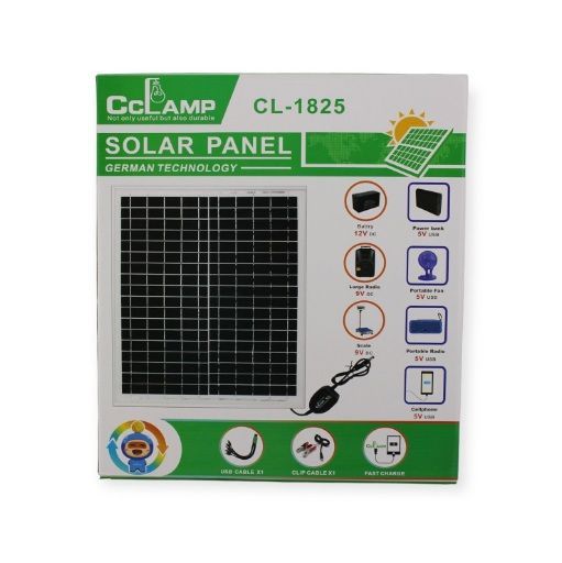 Портативна сонячна панель CL 1825 20W, з виходом USB, 5/9/18 V, 1.33-3.7 A | Зображення 3