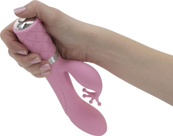 Розкішний вібратор-кролик Pillow Talk - Kinky з кристалом Сваровські, потужний, Pink | Зображення 3