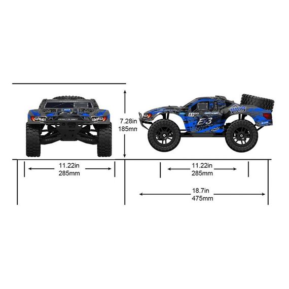 Машинка на радіокеруванні Remo Hobby EX3 Brushless Short Course 1/10 4WD RTR Blue | Зображення 1