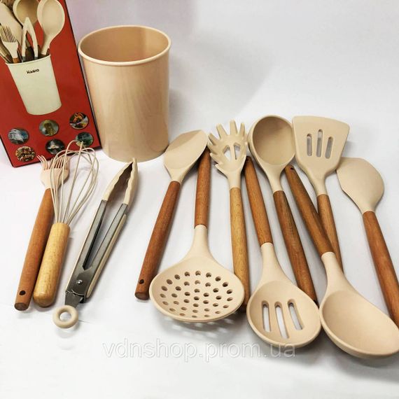 Кухонні предмети силікон Magio, Набір силіконових аксесуарів для кухні, Набір для готування з нейлону CI-90 | Зображення 1