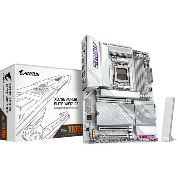 Материнська плата GIGABYTE X870E AORUS ELITE WIFI7 ICE (X870E A ELITE WIFI7 ICE) | Зображення 4