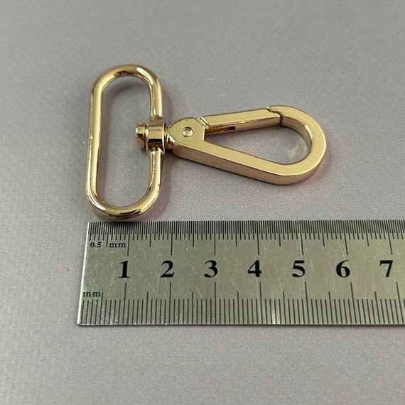 Карабін для сумки 32 мм, золото - 5,5 см | Зображення 1