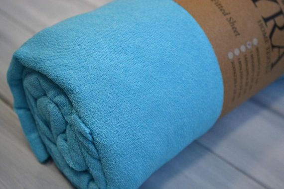 Простирадло 140х200+25см махрове на резинці Бірюзове | Зображення 1