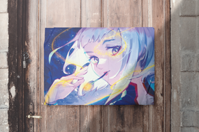 Плакат-постер з принтом Кавун Cyberpunk Edgerunners Кіберпанк Lucy Люсі, що біжать по краю, арт A4 ПЛ000748(A4)