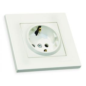 Розетка з/з, 16А, RITA, Mutlusan, білий, (арт.47-01-04)