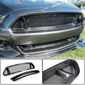 Решітка радіатора (2015-2017, Карбон) для Ford Mustang рр