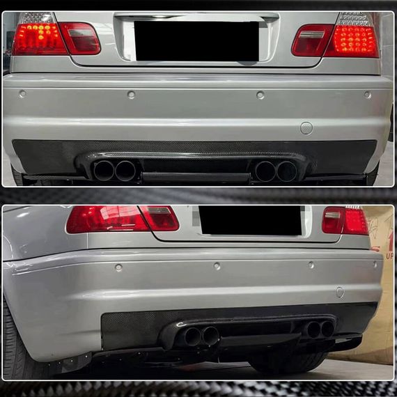 Диффузор заднего бампера V1 (для M3, Карбон) для BMW 3 серия E-46 1998-2006 гг | Зображення 2