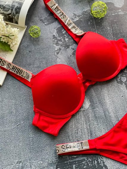Нижня білизна Victoria's Secret з пуш-апом DO2047 Червона | Зображення 6