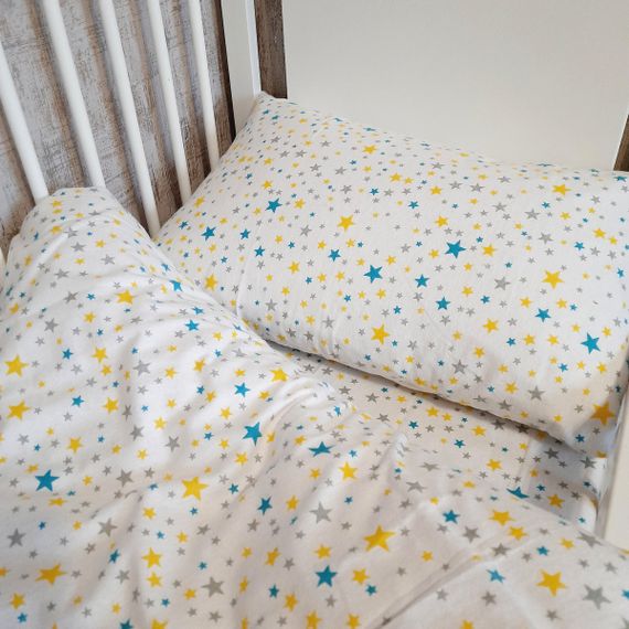 Комплект постільної білизни у ліжечко SoundSleep Stars дитячий фланель 112х147 см (94337884) | Зображення 1