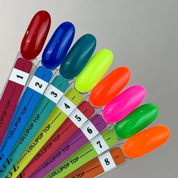 Вітражний топ Crooz Lolipop Top №6 (солодкий неоновий рожевий із магічним світінням) 8мл | Зображення 2