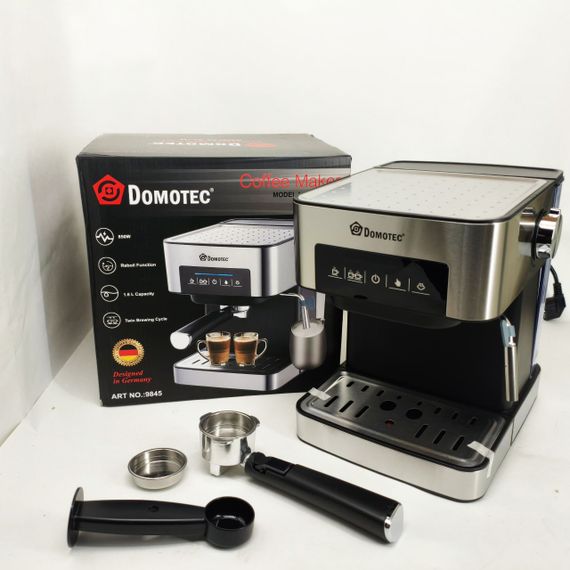 Кофемашина профессиональная Domotec MS-136, Кофеварки эспрессо, Рожковая кофеварка с капучинатором FL-56 | Зображення 6