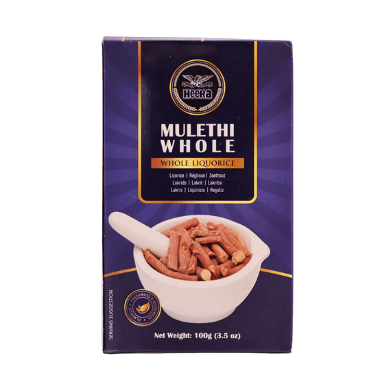 Корінь солодки цільний Мулеті/Лакриця  Mulethi/Liquorice Whole 100г Heera 5031416190608