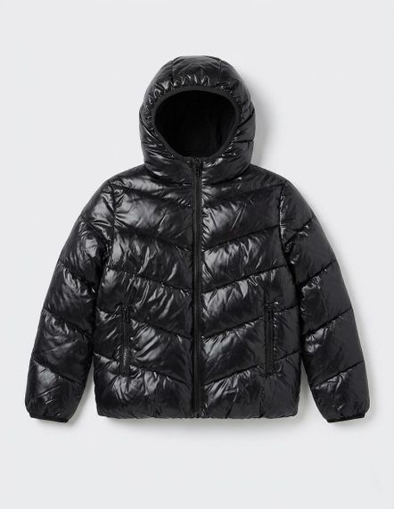 Підліткова стьобана куртка для дівчинки Dunnes Stores 140-146 см Чорна (25101618)