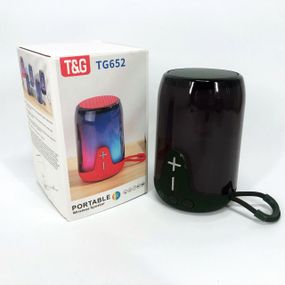 Портативная колонка TG652 5W с RGB подсветкой и ремешком. TZ-733 Цвет: зеленый
