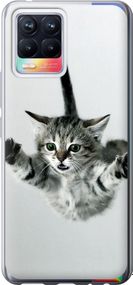 Чехол на Realme 8 Летящий котёнок "2322u-2303-17620"