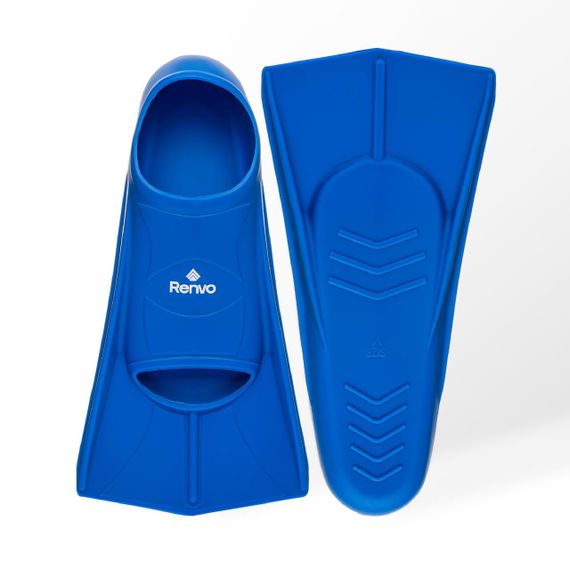 Короткие ласты для тренировки в бассейне Renvo Frio с закрытой пяткой Синий 39-41 (SF100-04 39-41)