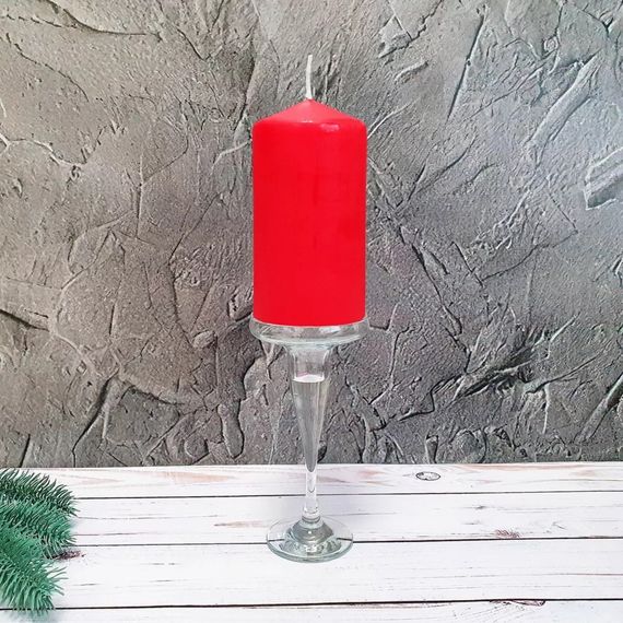 Свічка столова циліндр Bispol AURA Candles sw60/100-030 Червоний | Зображення 6