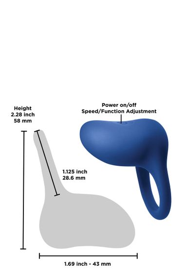 Віброкільце NS Novelties INYA REGAL BLUE Sex Aura | Зображення 3