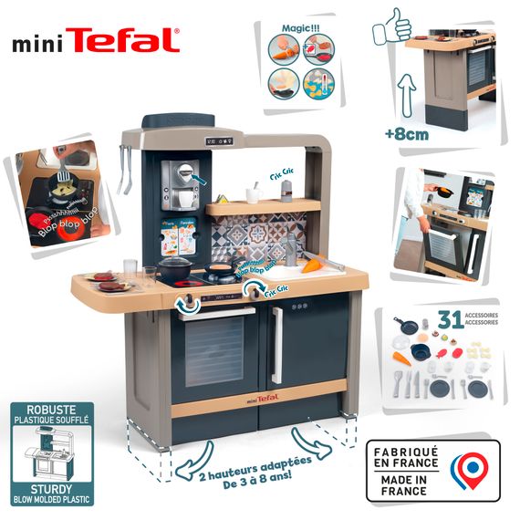 Детская кухня супербольшая с регулировкой высоты и аксессуарами Tefal Studio | Зображення 9