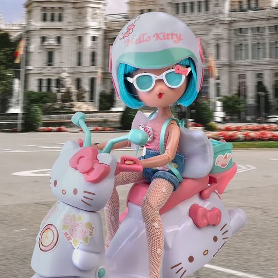 Дитяча лялька "Красуня Пінк на скутері" 4SF Manga Dolls HKTF3000 серії "Hello Kitty" | Зображення 6