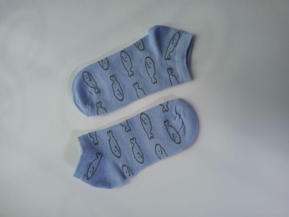 Шкарпетки короткі  дитячі з принтами Twinsocks р-14-16(23-25), 18-20(29-31) блакитний, сірий, бежевий, рожевий | Зображення 6