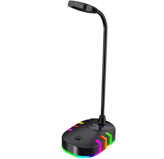 Микрофон игровой XTRIKE XMC-02 с RGB подсветкой, черный