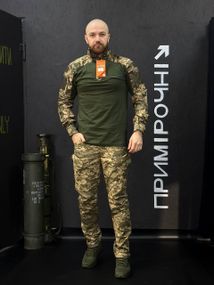 Тактичний Військовий Комплект Олива / Піксель Ягуар 4.5.0. Jaguar Убакс +Штани Under Body Armor Combat Shirt