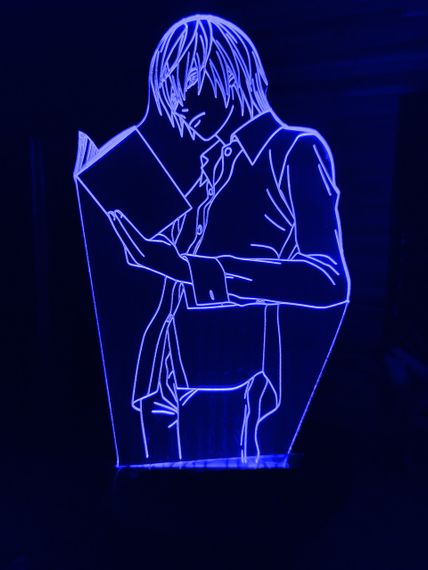 Акриловий світильник-нічник Зошит Смерті Лайт 2 синій tty-n000842