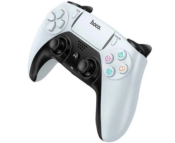Геймпад Hoco GA1 универсальный Bluetooth контроллер 6-Axis, RGB, с вибрацией, для PS4, Android, iOS, Windows - White | Зображення 4
