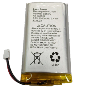 Ajax Hub, Hub Plus, Hub 2, Rex 3,7V 2000mAh 7.4Wh (XK-953562) Акумулятор двопіновий - Аксесуари охоронні