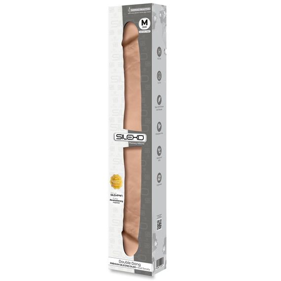 Фалоімітатор двосторонній SIlexD Billy-Joe Double Dong M Flesh, двошаровий, силікон+Silexpan sexstyle | Зображення 2