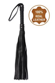 Флогер з натуральної шкіри Flirty Leather - Black, BG-00005 Sex Aura