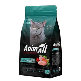 Сухий корм з куркою та ягням для стерилізованих котів Animall Cat Sterilised Lamb, 1.5 кг