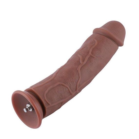 Силіконовий фалоімітатор для секс-машин Hismith 11″ Silicone Dildo, система KlicLok Sex Aura | Зображення 1