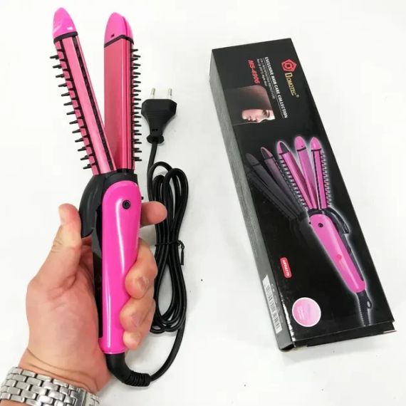 Щипцы для выравнивания, гофре, локоны, расческа с покрытием DOMOTEC MS-4906 3в1 | Зображення 2